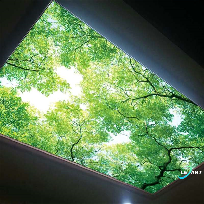 Plastic Roofing Material Uv Print 3d Infinity Stretch Ceiling wall panel for house interior and exterior