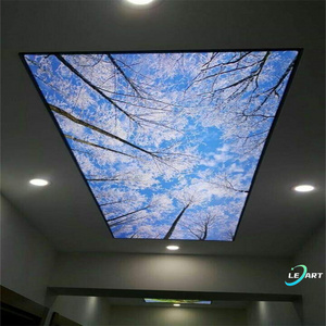 Plastic Roofing Material Uv Print 3d Infinity Stretch Ceiling wall panel for house interior and exterior