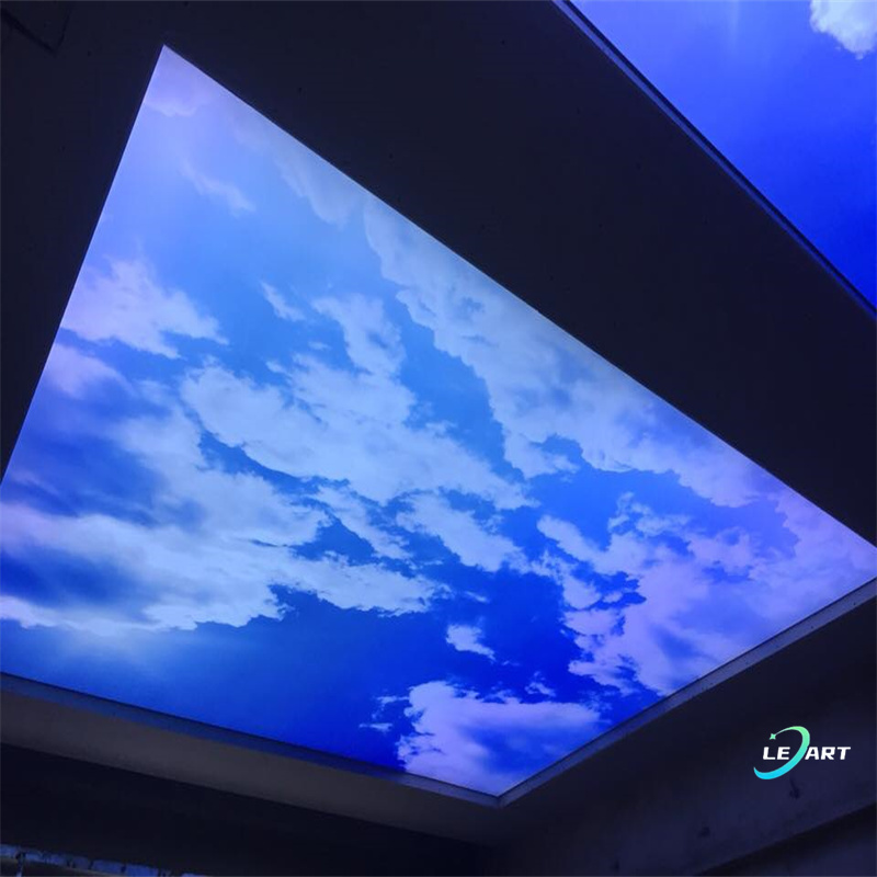 New Design Recessed Office Ceiling Aluminium Square Led Light Cloud Stretch Ceiling Design Frame Flat Panel