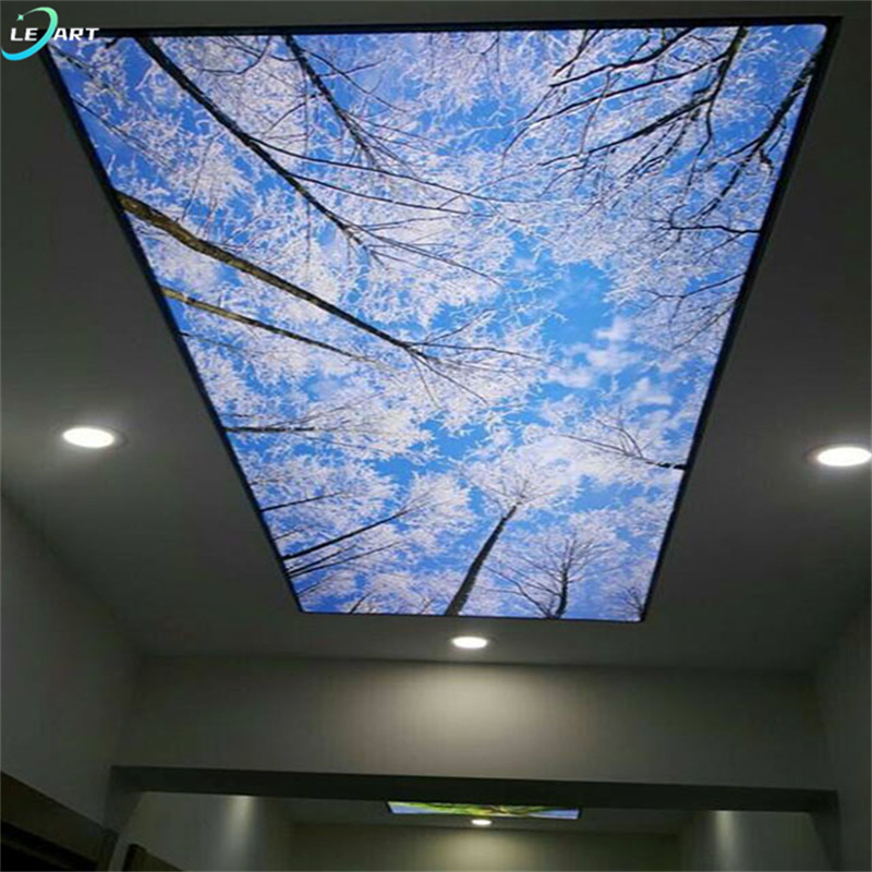 building construction Lightweight Pvc Uv Print Film 3d ceiling panel for Plafond Lights Suspended Ceiling tiles