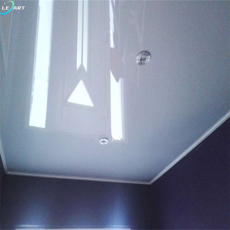 Shanghai area great price home decor mirror pvc stretch ceiling film panel tile designs for bedroom