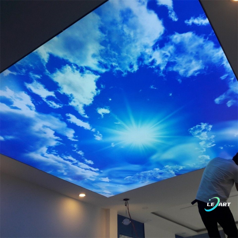 Lowest Price Guaranteed Quality decorative film 3d uv printed pvc stretch 2x2 ceiling tiles for restaurant