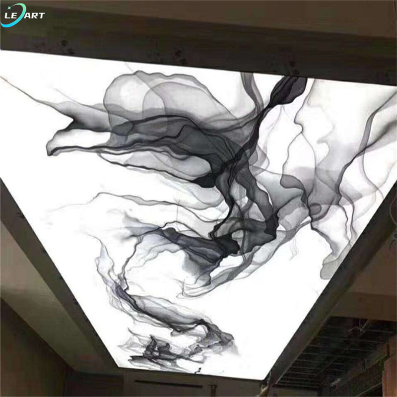 Aluminum Baffle Ceiling Indoor Decoration Premium False 3d Art Hanging Design Suspended Stretch Ceiling Film