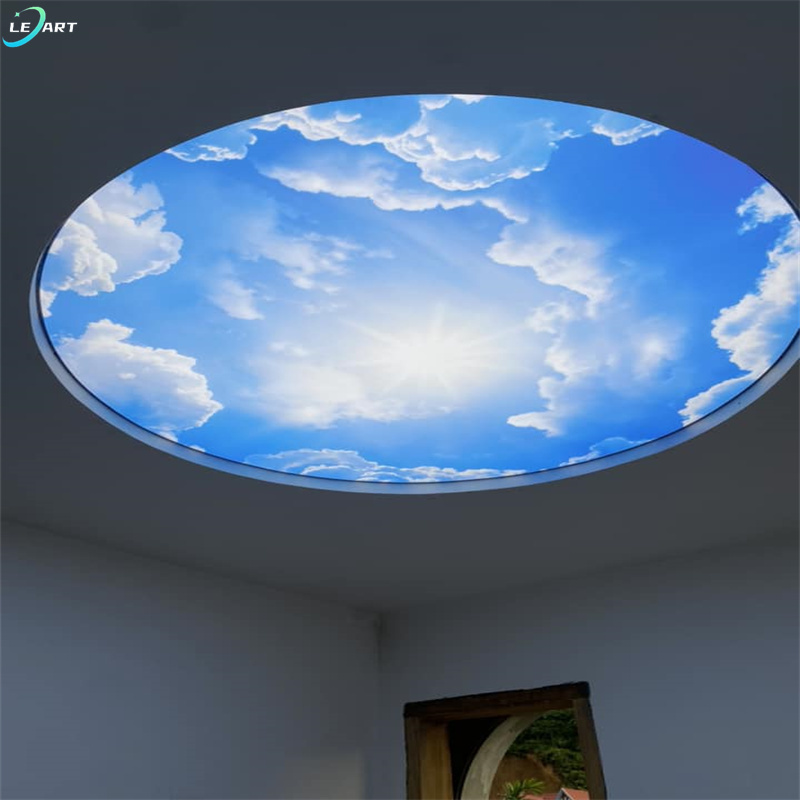 Ghana fireproof pop ceiling tile flower blue sky ceiling design for jewelry showroom