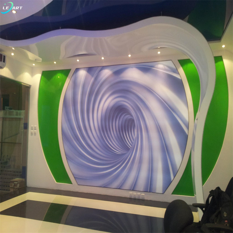 House decoration interior Pop pvc roofing 5d ceiling wall graphics designs price in Nigeria