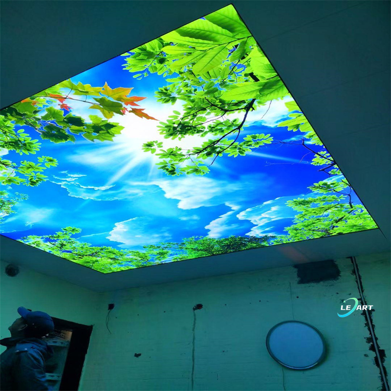 Plastic Fabric Interior Decorative Film Ceiling Tiles Pvc Stretch Ceiling Flim for bathroom panels