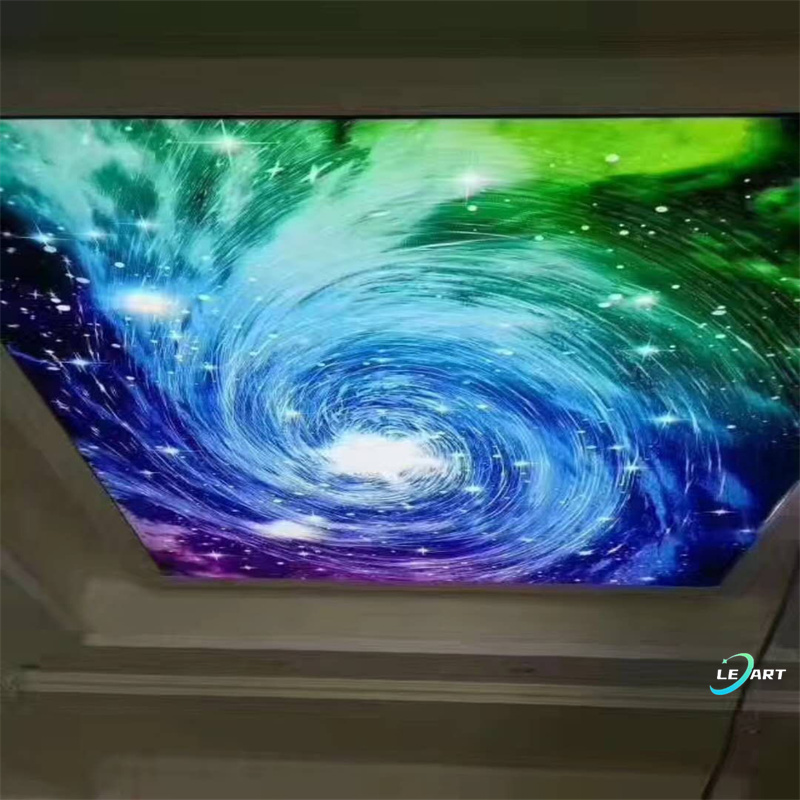 Pop Aluminum Stretch Ceiling Film Galaxy space starry night sky pvc ceiling tiles Effect