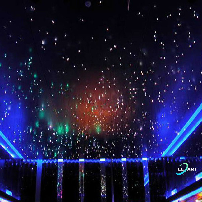 HOME DECOR WALL Decorative LED Fiber Optic Star false Stretch ceiling film tiles for commercial Dubai shop