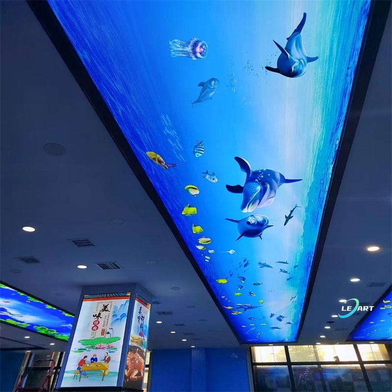 Plastic Fabric Interior Decorative Film Ceiling Tiles Pvc Stretch Ceiling Flim for bathroom panels