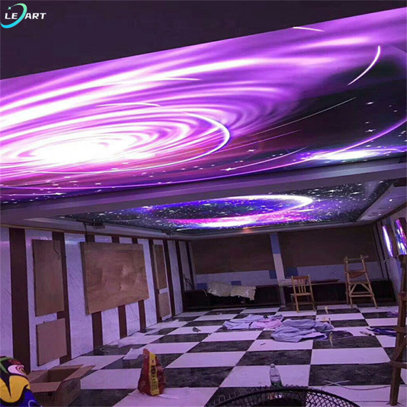 low-cost ceiling decors pvc membrane sheet acrylic Diy Led Fiber Optic Star Effect False Ceiling Decorative