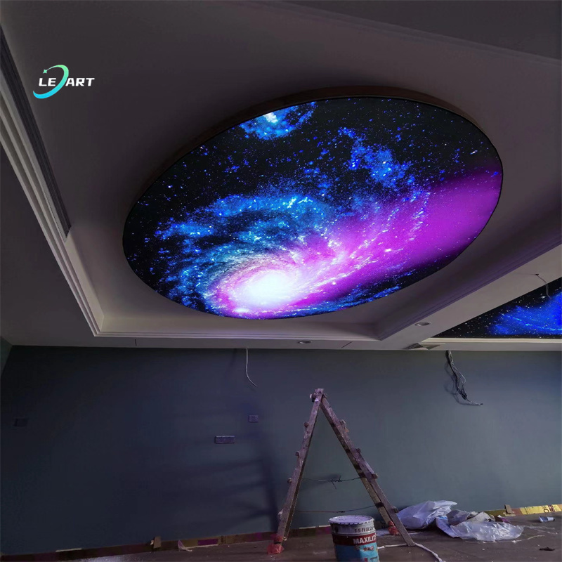 HOME DECOR WALL Decorative LED Fiber Optic Star false Stretch ceiling film tiles for commercial Dubai shop