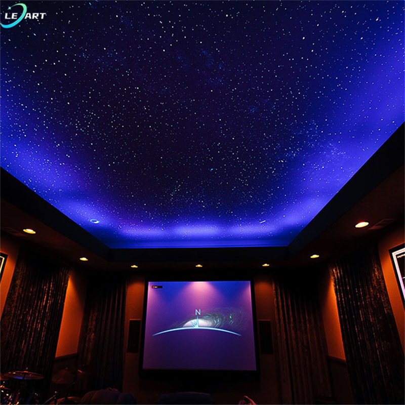 low-cost ceiling decors pvc membrane sheet acrylic Diy Led Fiber Optic Star Effect False Ceiling Decorative