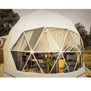 Luxury camping geodesic dome transparent greenhouse igloo tent