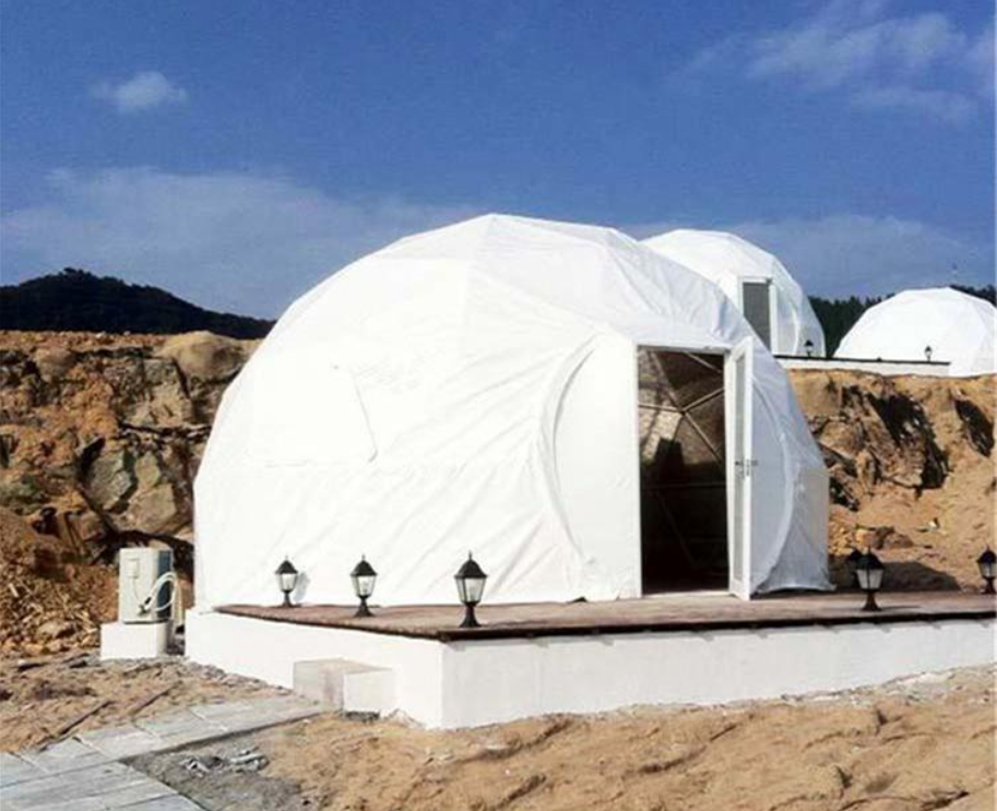 Luxury Roof Pvc Heated Eco Prefab Transparent Geodesic Dome Hotel glamping tent House Desert round dome tent For camping