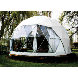 Luxury Roof Pvc Heated Eco Prefab Transparent Geodesic Dome Hotel glamping tent House Desert round dome tent For camping