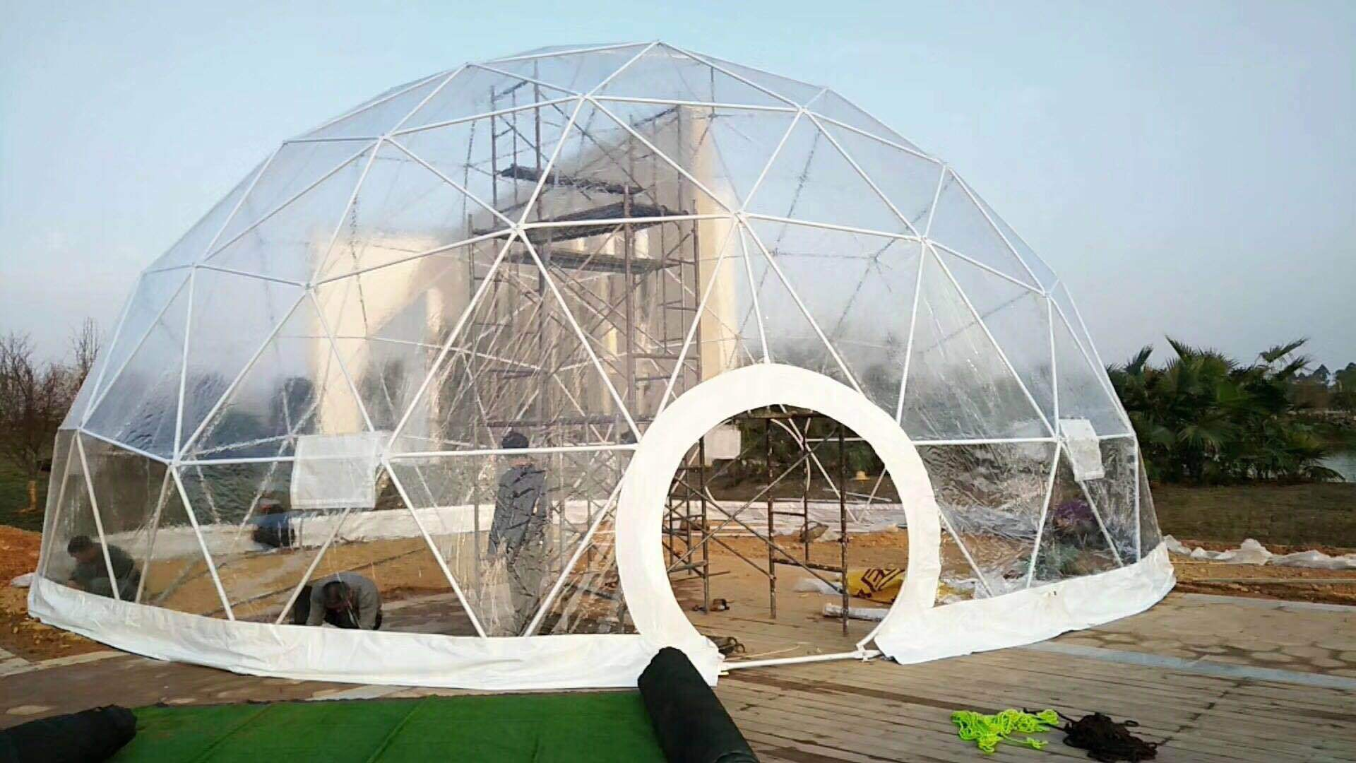 3.6m transparent garden plastic outdoor igloo clear house dome tents