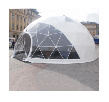 Factory Supplier Soundproof Large Party Aluminum Event Geodesic Dome Tent with Half Transparent PVC for Outdoor