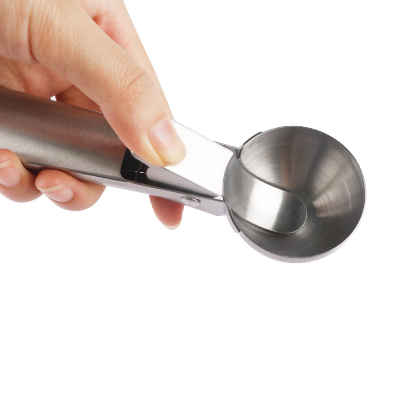 Leatchliving latest version Mirror polishing stainless steel 304 ice cream scoop bottom has a leak hole Dishwasher safe