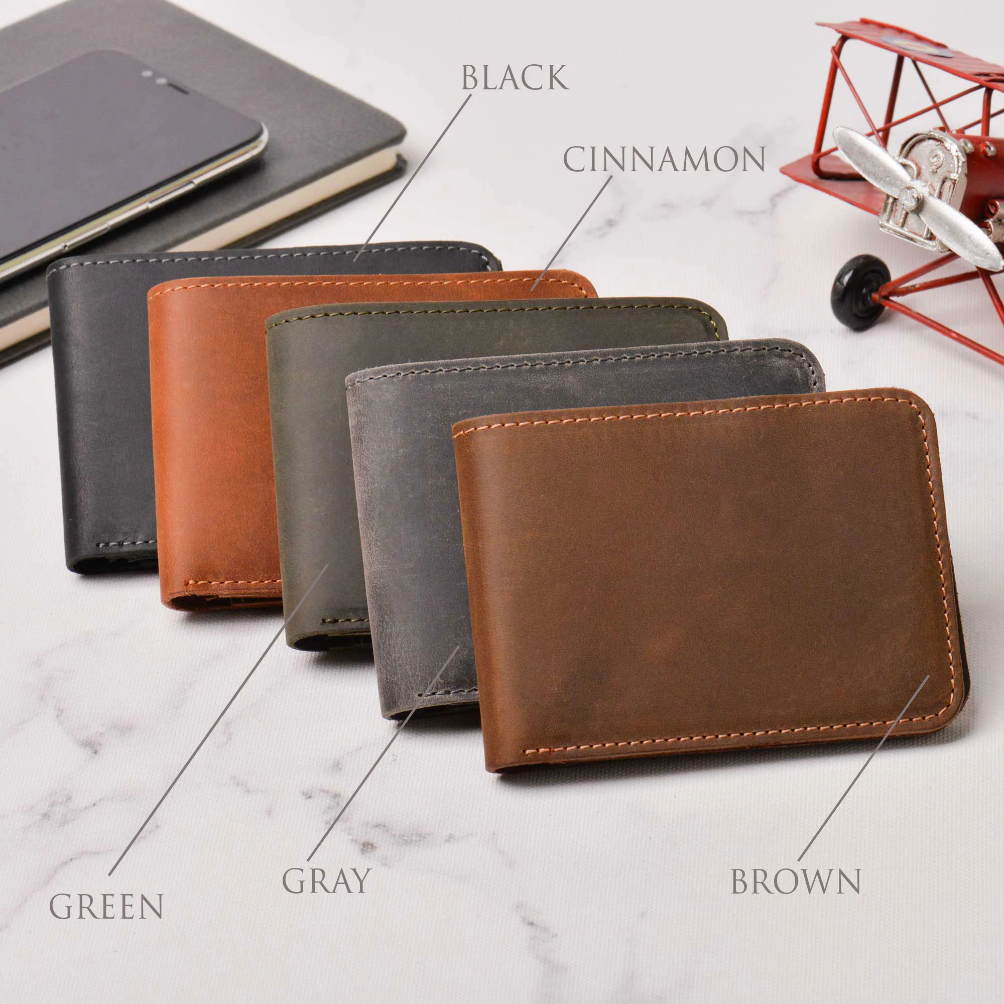 New Product Crazy Horse Leather Genuine Wallet Men's Business Wallet Leather Coin Purse