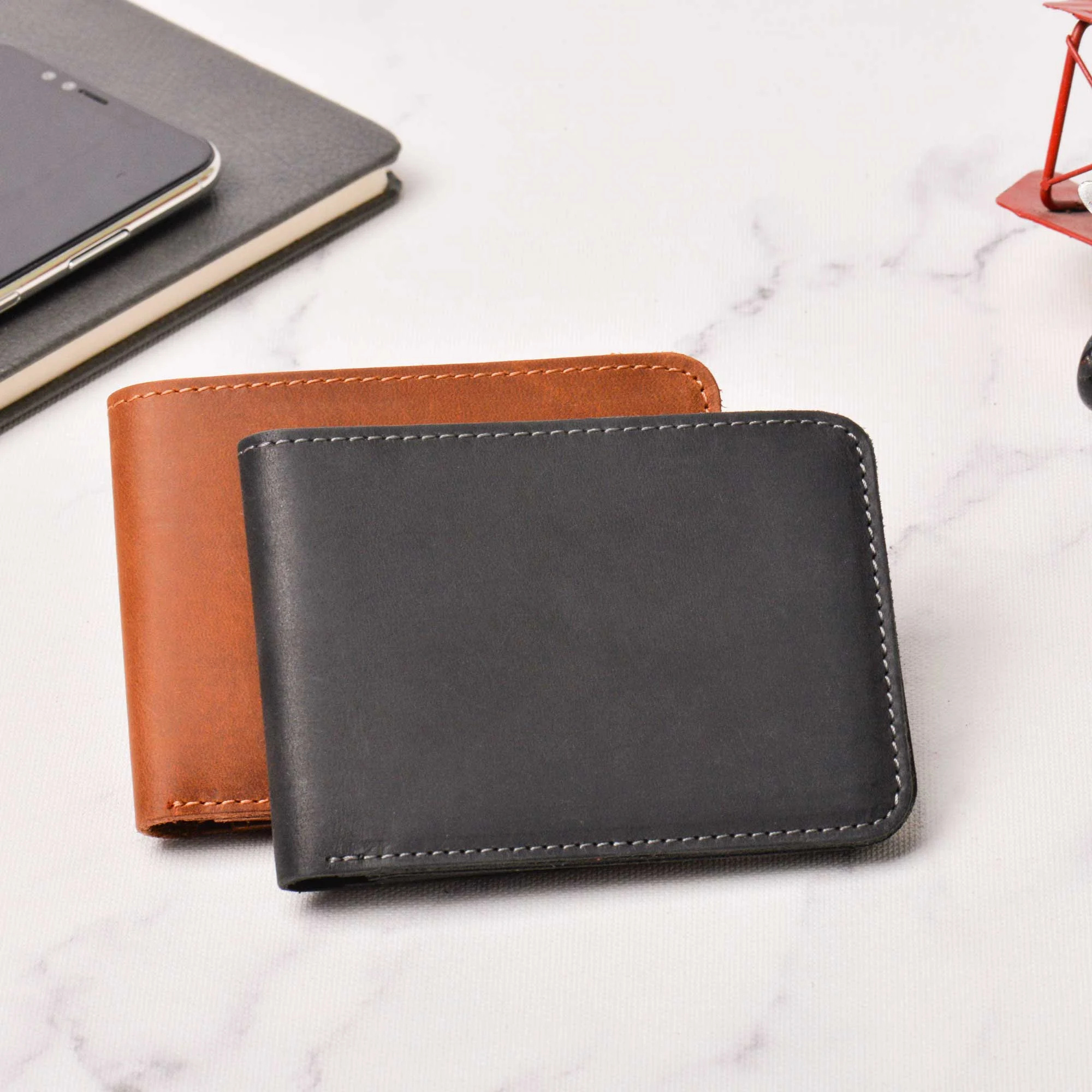 New Product Crazy Horse Leather Genuine Wallet Men's Business Wallet Leather Coin Purse