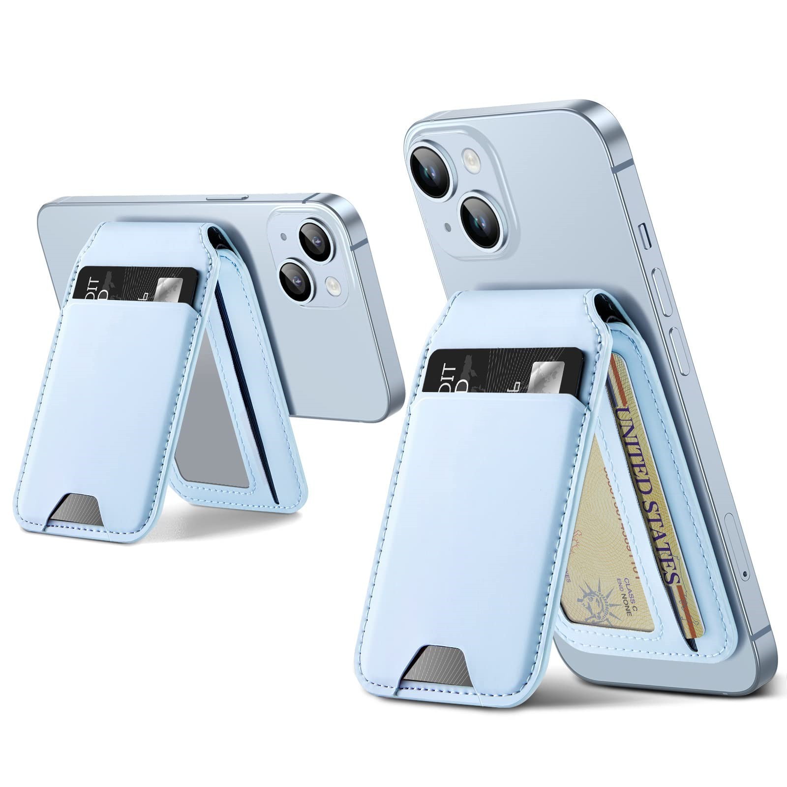 Minimalist Cell Phone Wallet Detachable Movable Magnetic Slim Phone Card Holder Magnetic Card Wallet Magnetic card holder