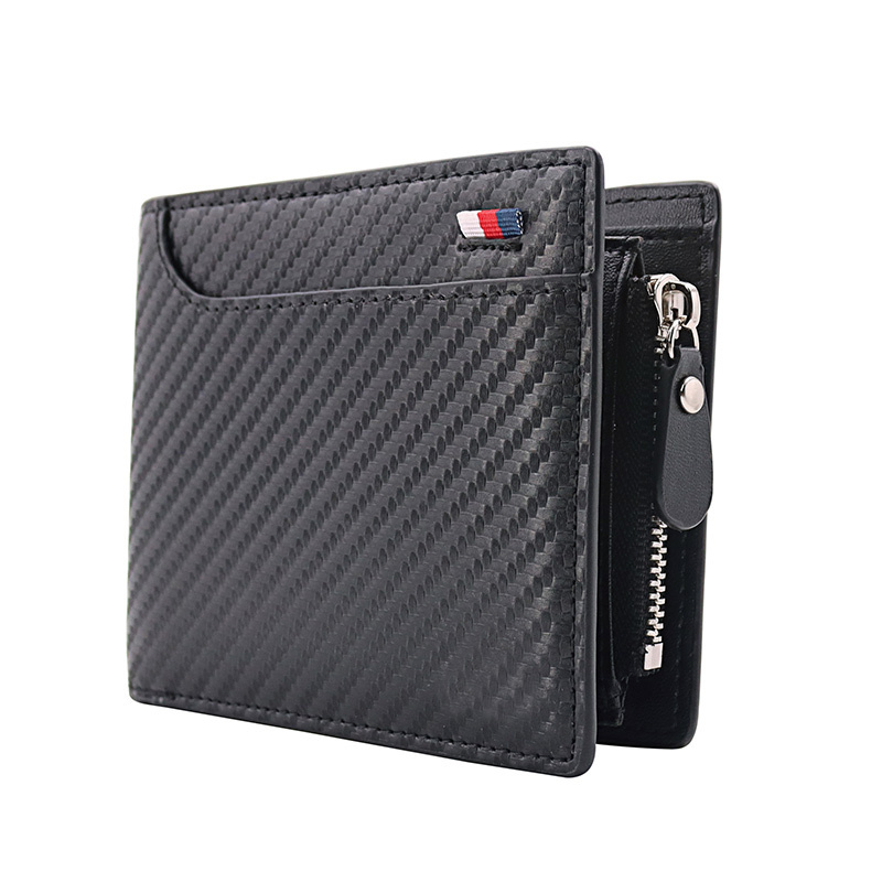 Luxury RFID Blocking Wallet For Men Leather Genuine  With Zipper Coin Pocket Credit Card Holder  billetera de hombre baellery