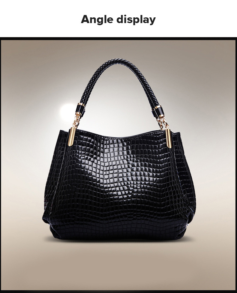 New fashion pu leather luxury crocodile handbag ladies crossbody shoulder bag women's handbag designer tote bags woman handbag