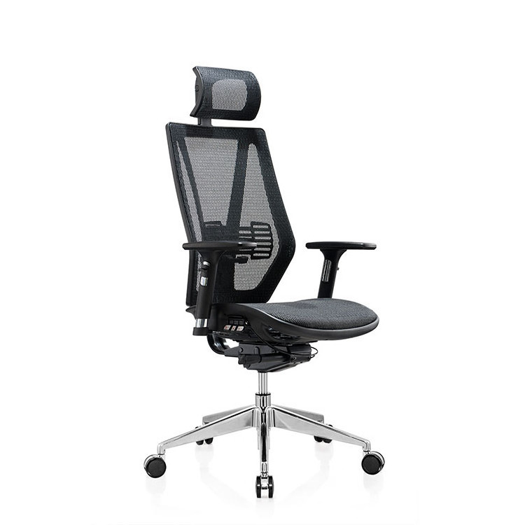 Foshan Home Furniture Manufacturer High Back Ergo Mesh Office Chairs with Adjustable Lumbar Support