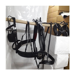 Premium Black Drum Dyed Leather Horse Harness Set Suppliers Horse Saddle Racing & Riding