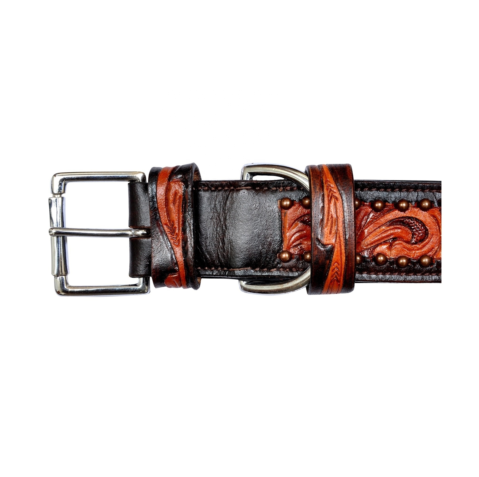 Premium Carved Leather Soft Padded Dog Collar Manufacturers