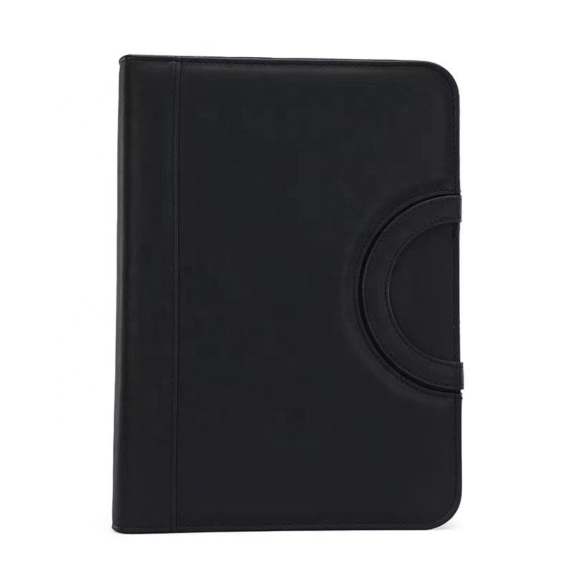 pu leather A4 portable multifunctional business zipper file bag office storage portfolio folders