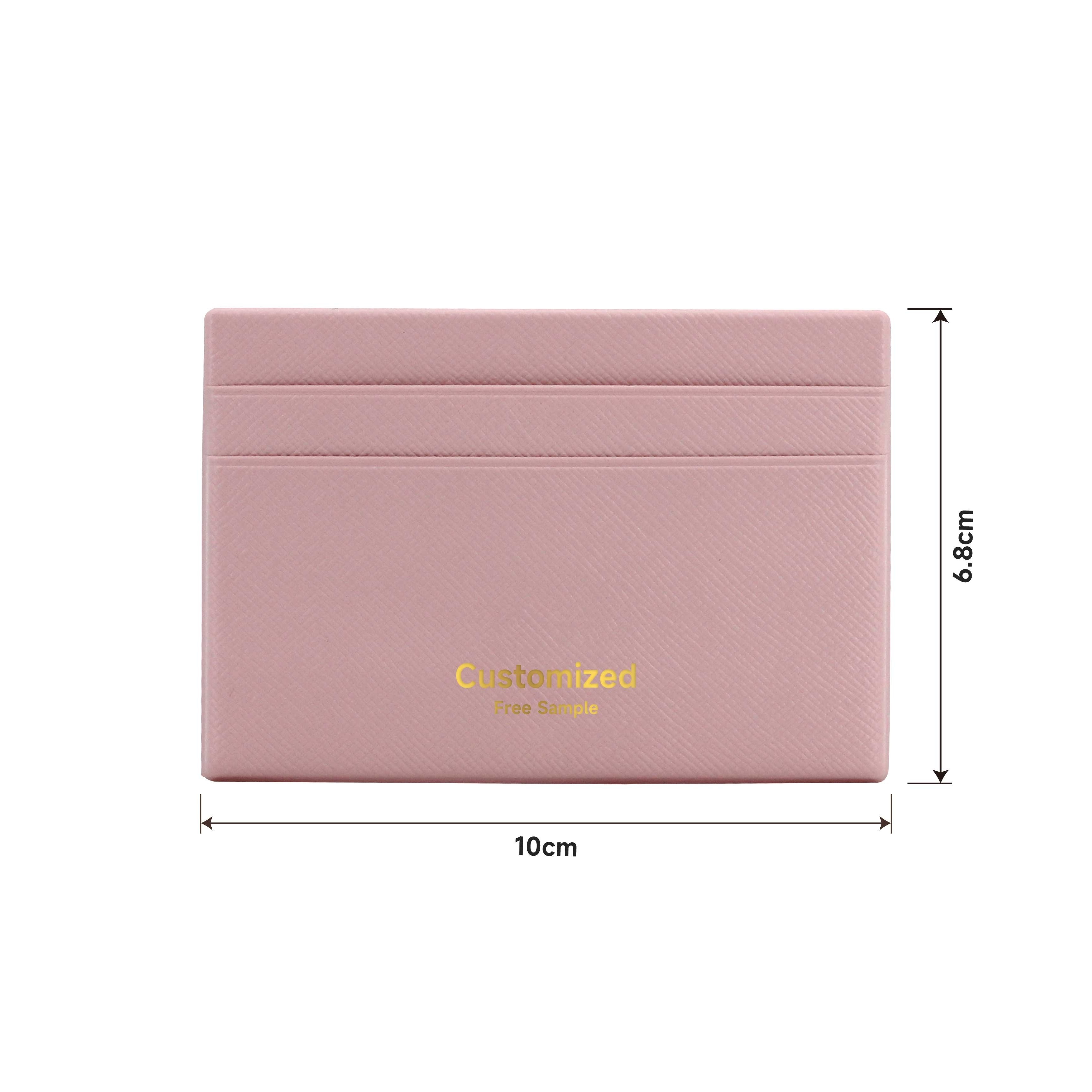 high quality custom slim card holder luxury pu leather personalized card holder business card holders