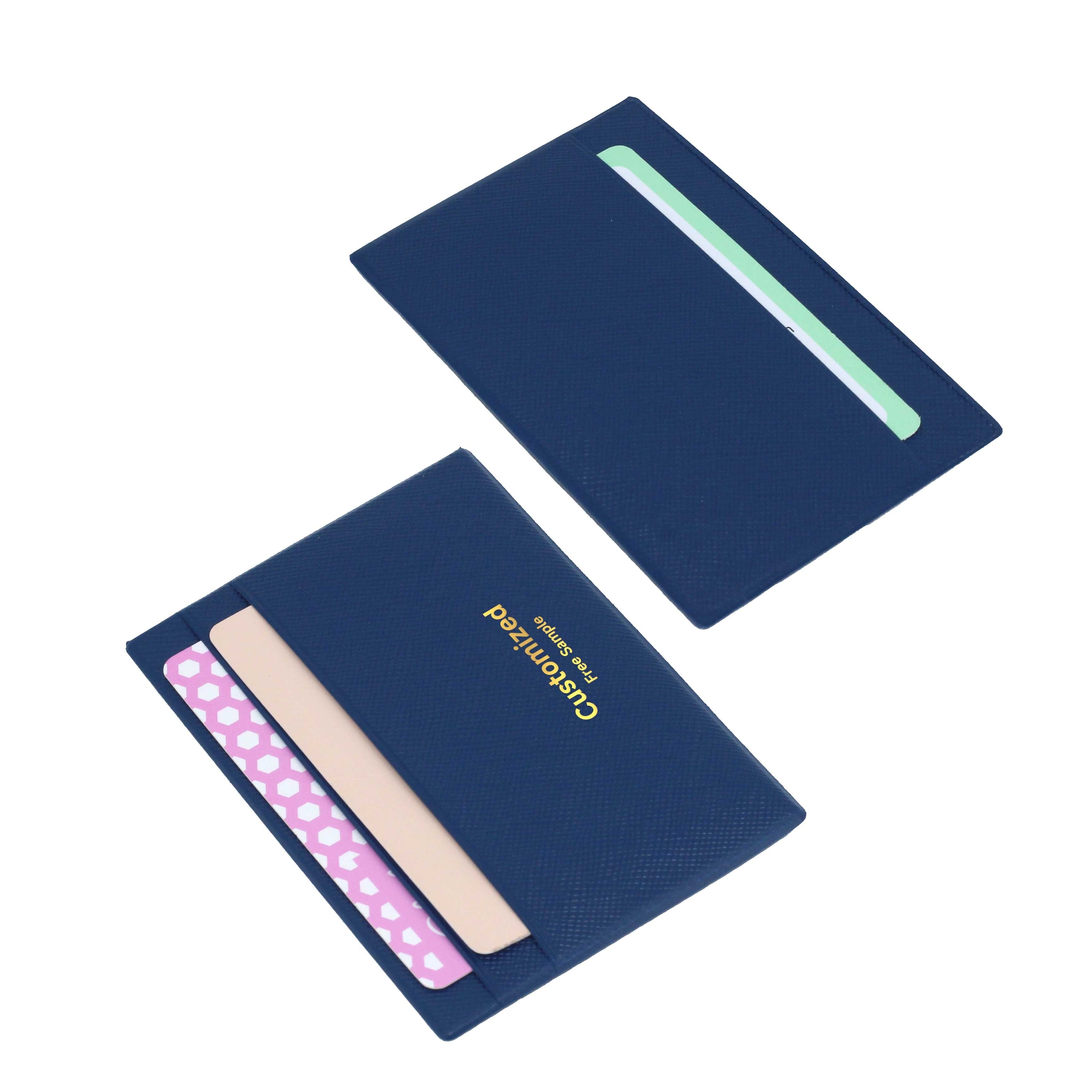 high quality custom slim card holder luxury pu leather personalized card holder business card holders