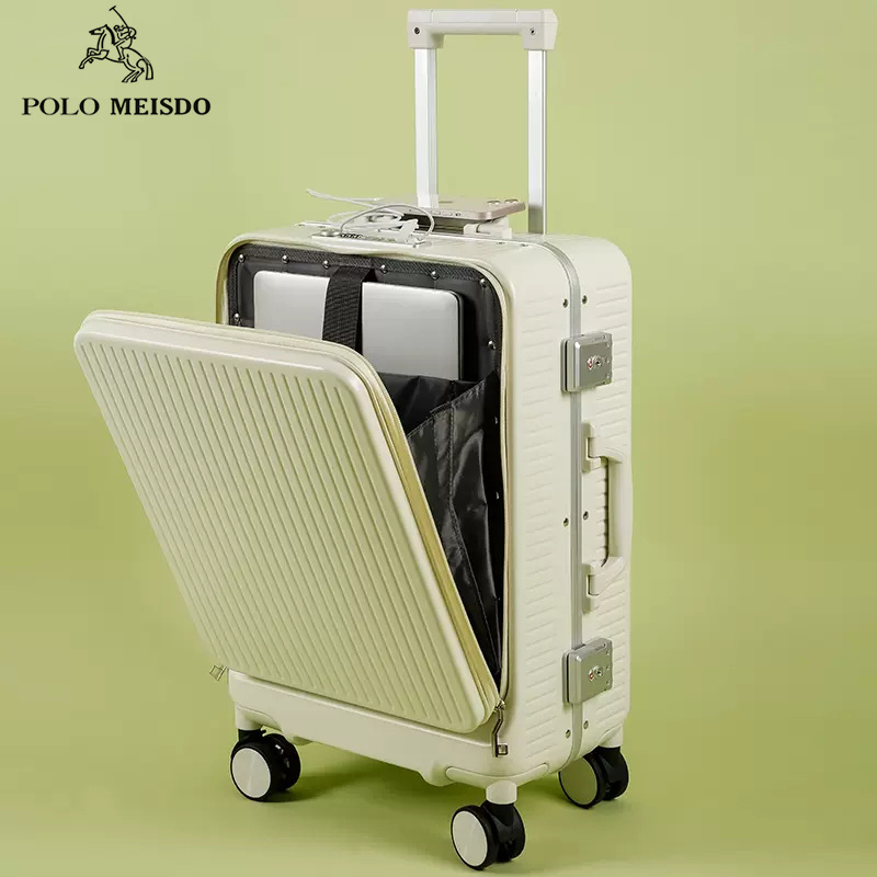 Leaves king trolley travel luggage New front opening Luggage Suitcase  PC Spinner Trolley luggage wheels with laptop