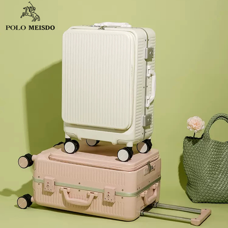 Leaves king trolley travel luggage New front opening Luggage Suitcase  PC Spinner Trolley luggage wheels with laptop