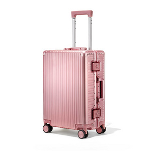 Factory wholesale  High End Travel Trolley Aluminum Alloy Frame Luggage Suitcase Low MOQ