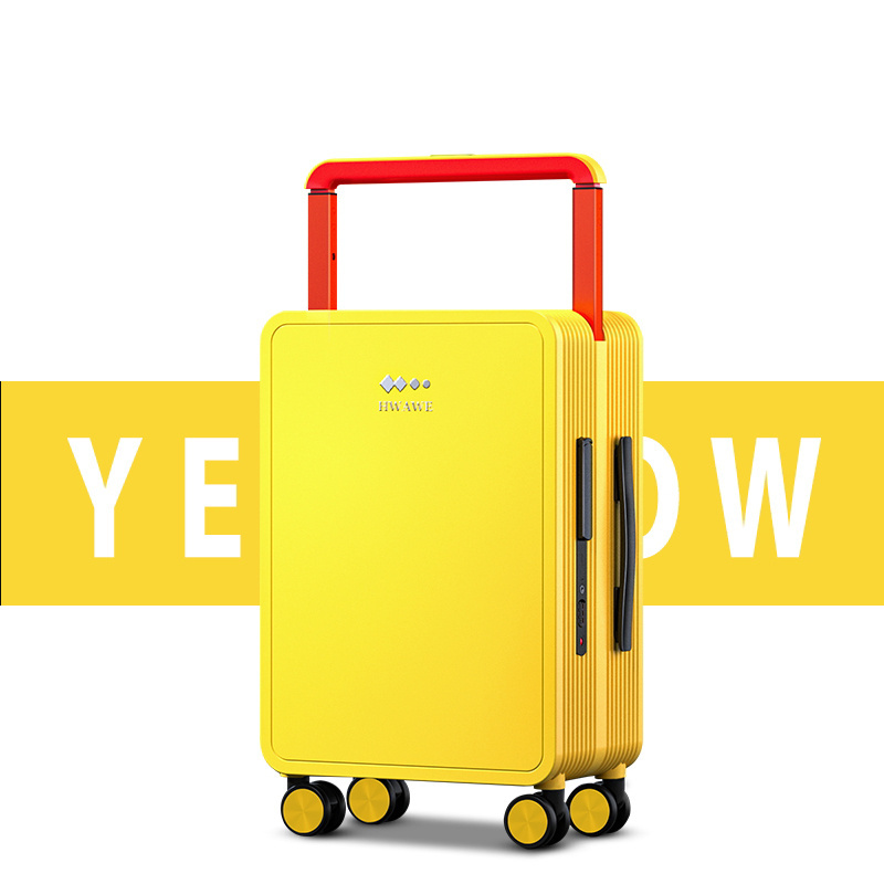 Leaves king luggage Fashionable Beautiful Lady PCSuitcase Cabin Luggage With Wide  trolley  and 4 Universal Wheels