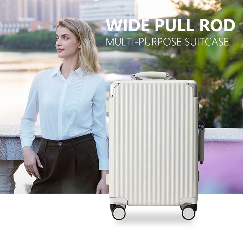 New Design Travel Bags Carry-on pc multifunctional suitcase luggage With Usb Charger And Cup Holder