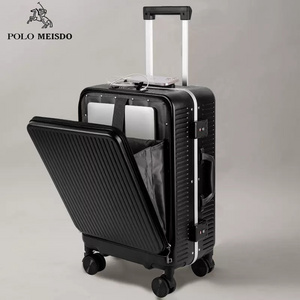 Leaves king trolley travel luggage New front opening Luggage Suitcase  PC Spinner Trolley luggage wheels with laptop