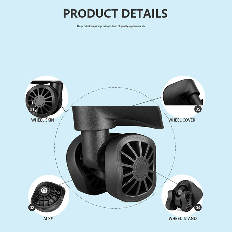 Meiye  High Quality luggage accessories 360 universal wheel wear resistant and silent  hard suitcase PU wheel and Casters