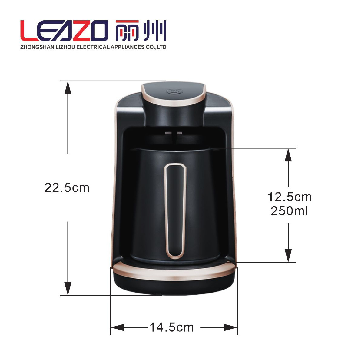 LEAZO Customized Turkish Coffee Machine Automatic 250ML Turkish Coffee Pot Electric Portable Turkish Coffee Maker