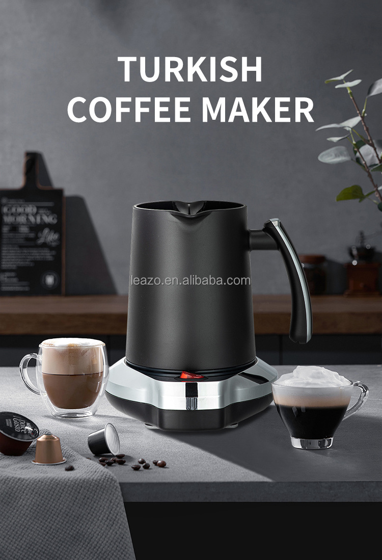 Leazo Customized 250ML Cafetera Stainless Steel Coffee Maker Kahve Makinesi Electric Turkish Coffee Maker Machine