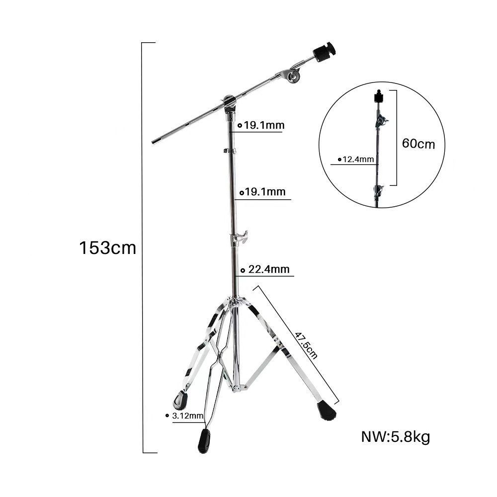 BC-22 Factory Wholesale Height Adjustable Cymbal Stand Heavy Duty Cymbal Stand