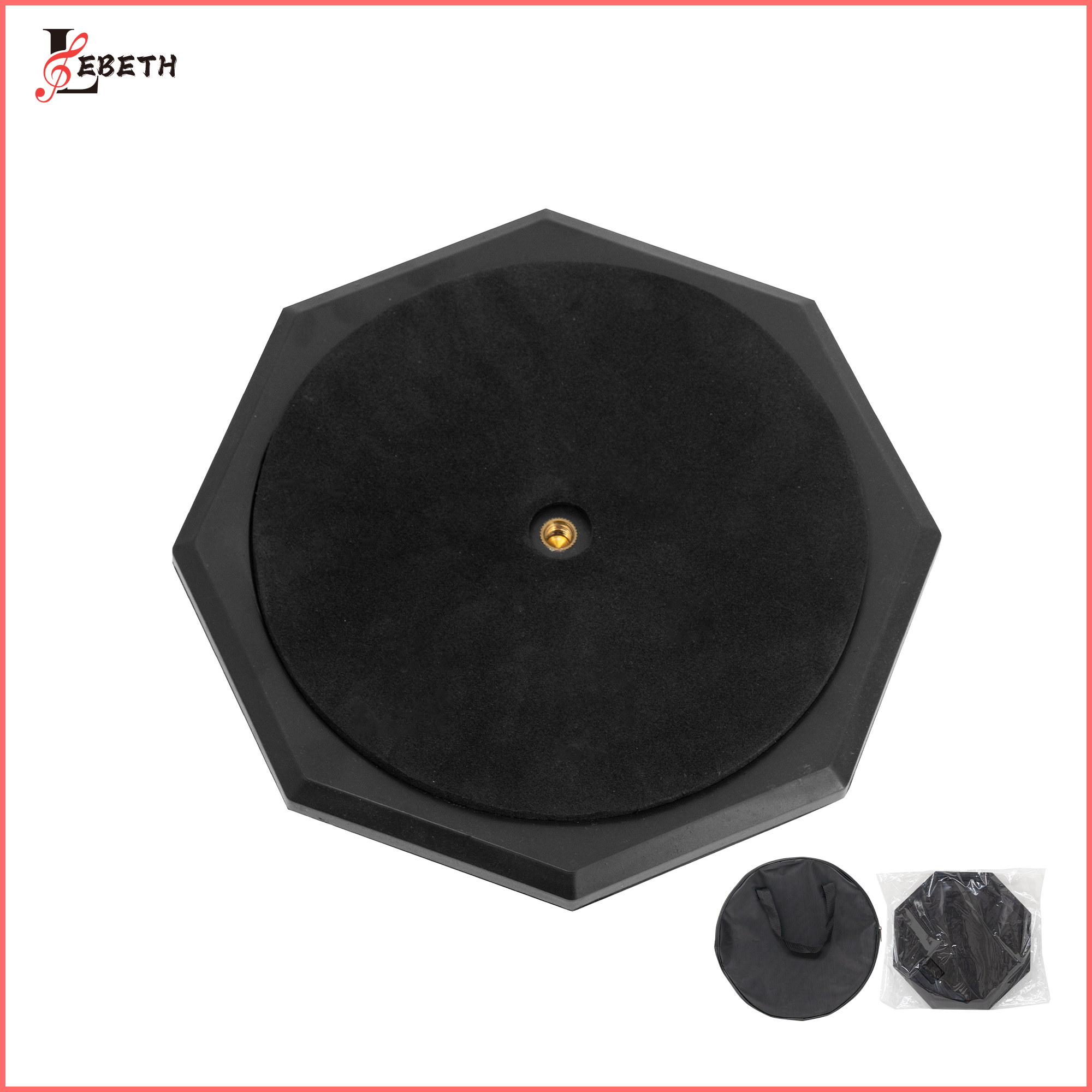 YG081-8 Lebeth Wholesale Silicone Double Sided Silent Drum Pad 8 Corners 12 Inch For Practice Drum