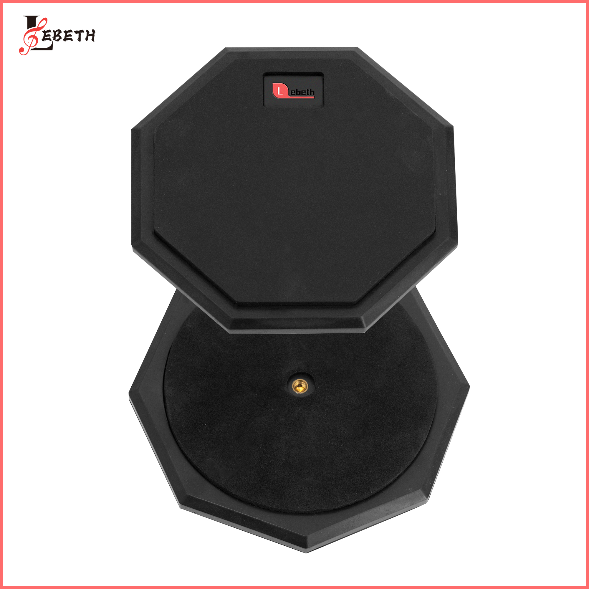 YG081-8 Lebeth Wholesale Silicone Double Sided Silent Drum Pad 8 Corners 12 Inch For Practice Drum