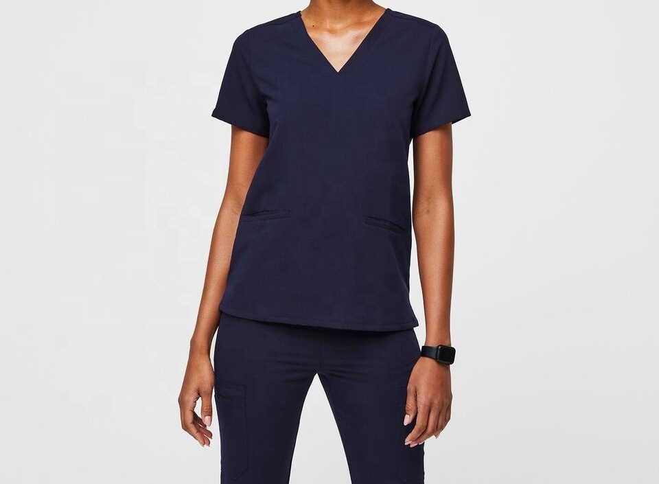 New fashion Navy Blue Medical Uniforms women Nursing Scrubs Joggers Scrubs Sets Uniforms Male and Female Scrub Sets