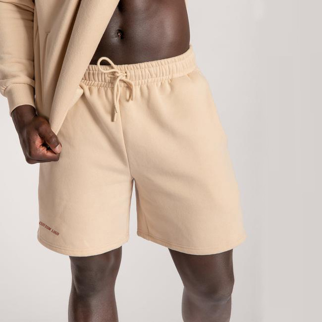 Hot sale custom casual wear mens sweat pant cotton unisex shorts set slim chino sweatsuit shorts