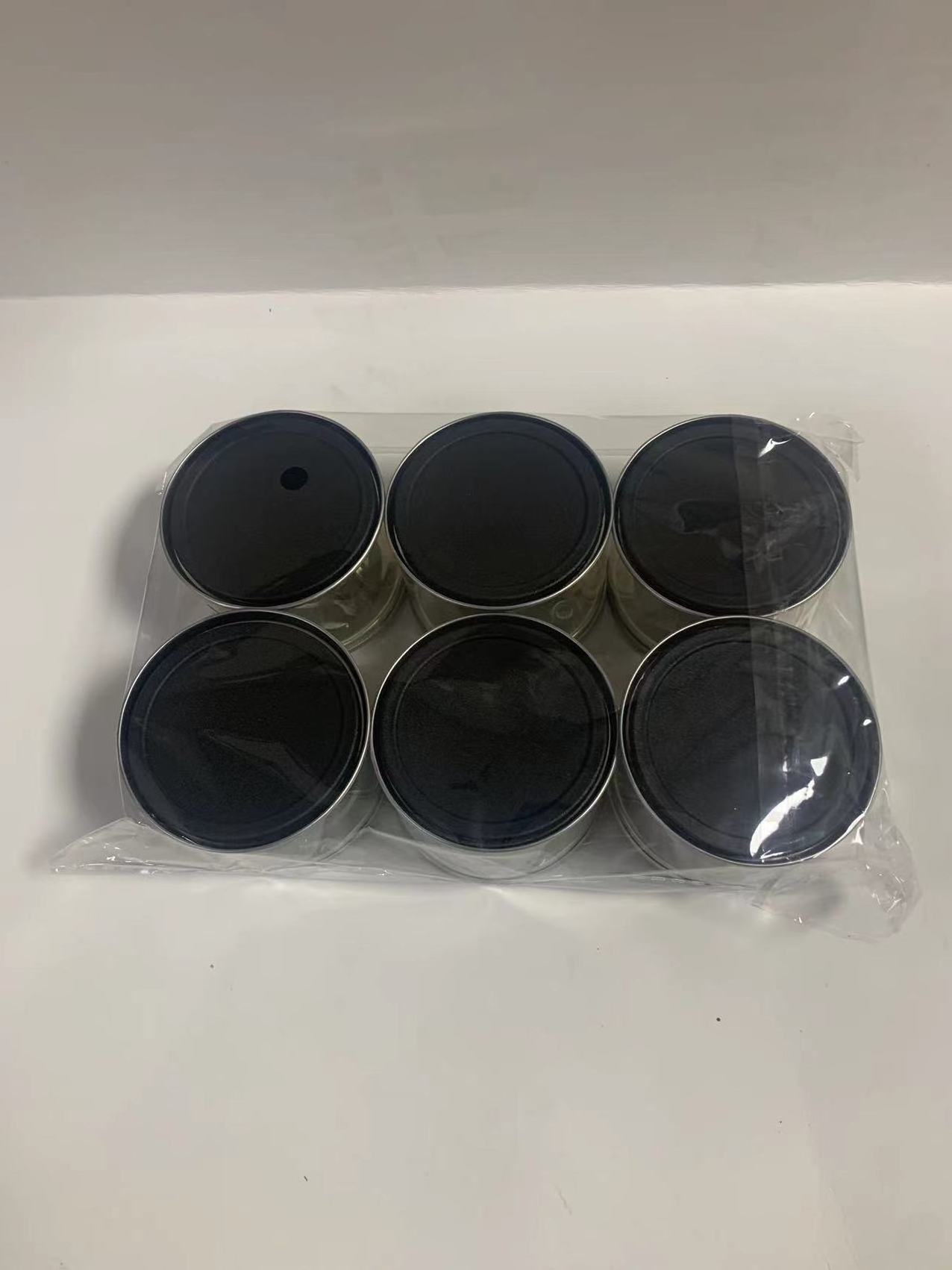 Press In Tuna Cali Cans 3.5g Self Seal Tuna Tins With Black Lids Stash Tins Candy Packing PET Tin Jar With Easy Pull Lid