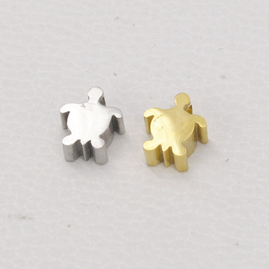 wholesale turtles charm with hole for Stainless Steel DIY charms bracelet