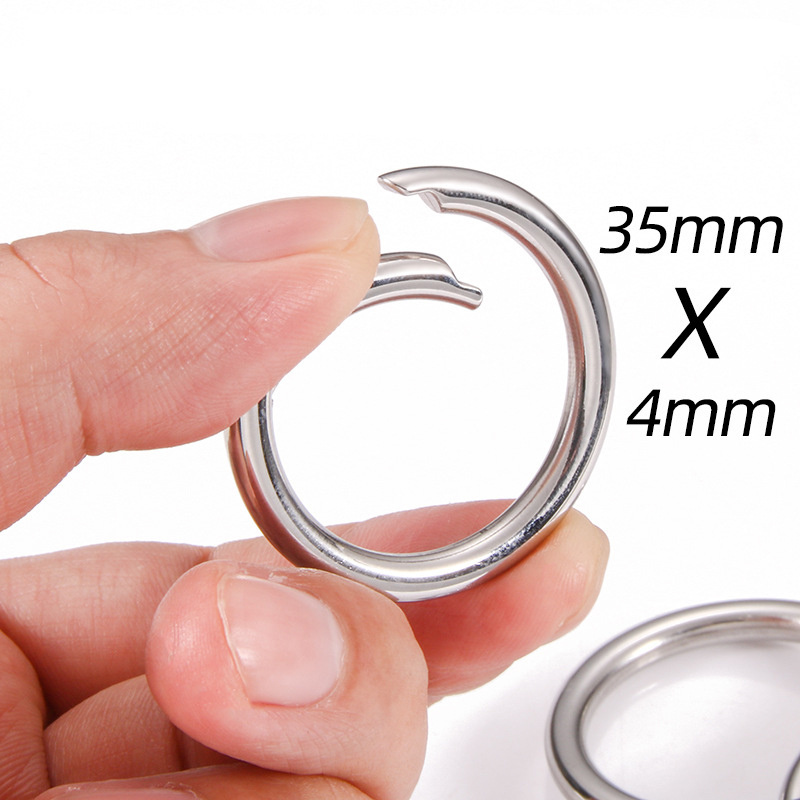 Stainless steel spring o ring trigger round snap buckle keychain, bag hook chain loop carabiner connector for connection